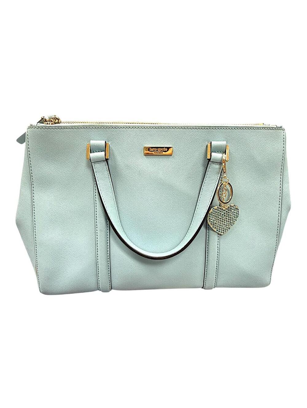 Kate Spade New York Blue Tote Bag with unbranded Heart Charm